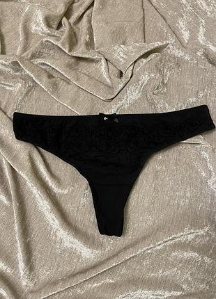Чорні трусики стрінги after eden, m
