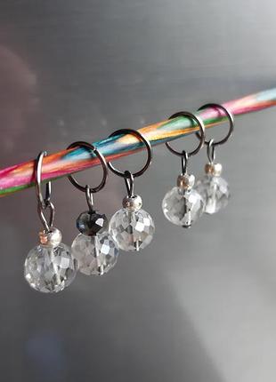 Маркеры для вязания спицами, вязальные маркеры из бусин, ручная работа