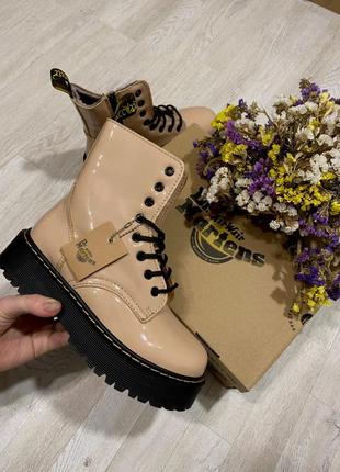 Чоботи жіночі dr. martens jadon beige