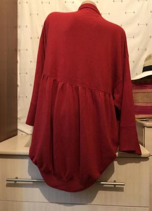 Красный кардиган  кофта накидка