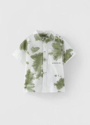 Сорочка zara з принтом tie-dye