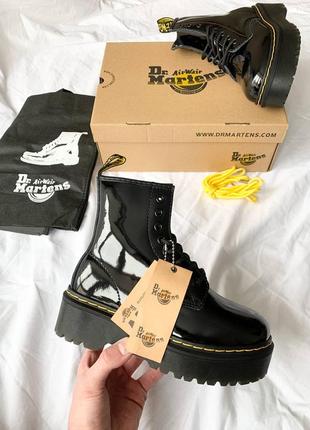 Черевики жіночі dr. martens patent jadon/ботинки женские доктор мартэнс жадон3 фото