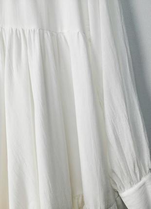 Новое белое платье рубашка с длинным рукавом хлопок h&m6 фото