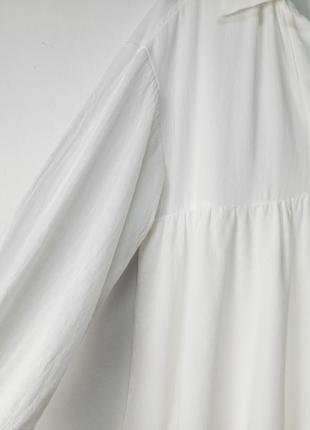 Новое белое платье рубашка с длинным рукавом хлопок h&m8 фото