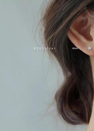 Серьги гвоздики из мед сплава