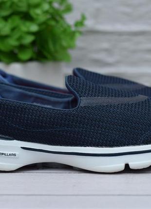 36 размер. синие женские слипоны, кроссовки skechers go walk 3. оригинал