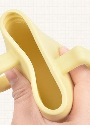 Поильник силиконовый непроливайка слоник желтый psc-y11