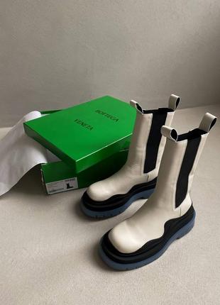 Жіночі черевики bottega veneta ivory3 фото
