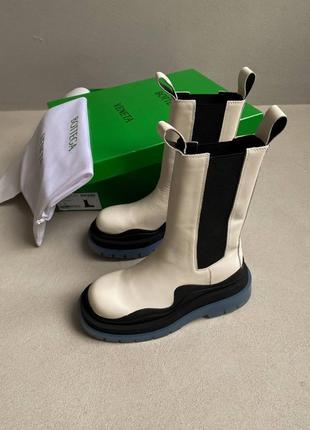 Жіночі черевики bottega veneta ivory2 фото