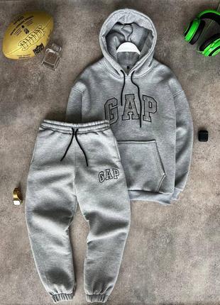 Мужской серый костюм gap чоловічий сірий костюм gap