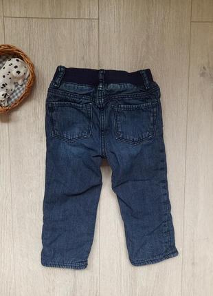 Теплі джинси на флісі для дівчинки gap 12-18 міс2 фото