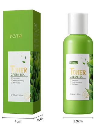 Тонер для лица с экстрактом зеленого чая fenyi green tea toner2 фото