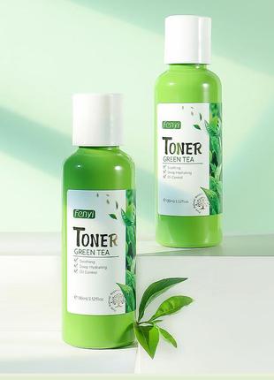 Тонер для лица с экстрактом зеленого чая fenyi green tea toner4 фото