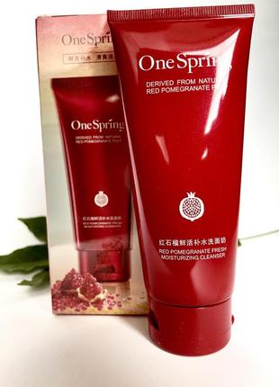 Пінка для вмивання one spring red promegranate із соком гранату