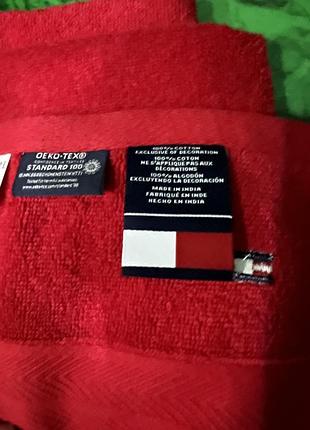 Рушник tommy hilfiger червоний бренд оригінал