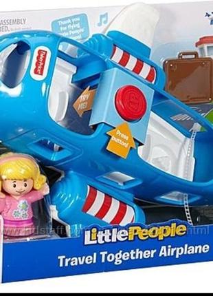 Fisher-price little people airplane самолет, пилот, свет, звук