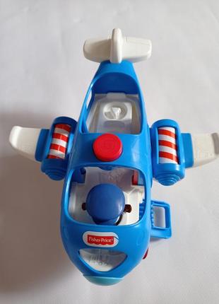 Fisher-price little people airplane самолет маленькие человечки свет, звук4 фото