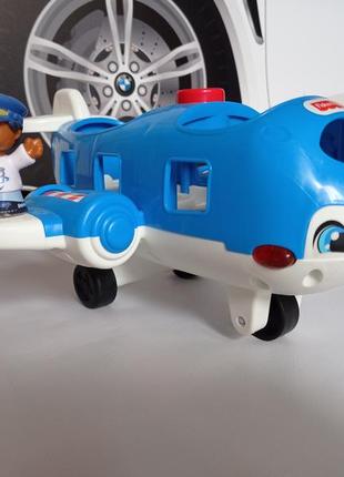 Fisher-price little people airplane самолет маленькие человечки свет, звук3 фото