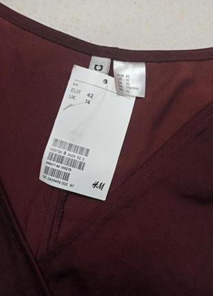 Красива блуза винного кольору h&m2 фото