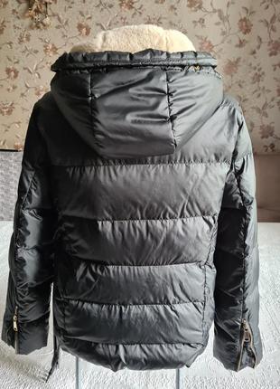 Женский пуховик zara  c поясом как massimo dutti5 фото