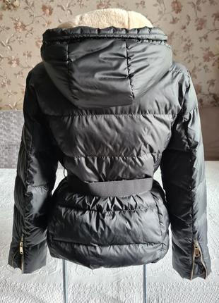Женский пуховик zara  c поясом как massimo dutti2 фото
