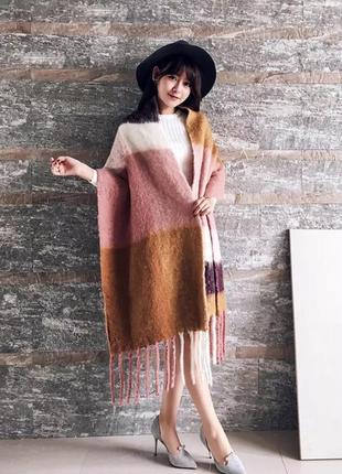 Великий жіночий теплий шарф