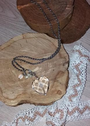 Подовжена ланцюжок - підвіска з серцем fashion jewelry1 фото