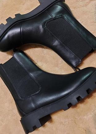 Високі черевики челсі з еластичними вставками h&m6 фото