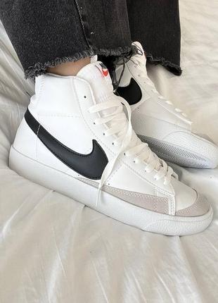 Nike blazer black white кроссовки кожаные найк 36-41р