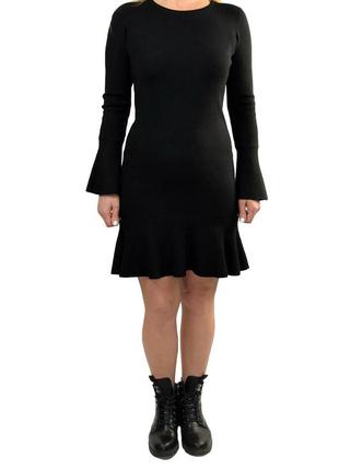 Сукня жіноча, кашемірова. плаття стильне. сукня молодіжна. чорна жіноча сукня. 4 (165) 1 bl1 фото