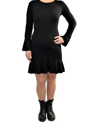Сукня жіноча, кашемірова. плаття стильне. сукня молодіжна. чорна жіноча сукня. 4 (165) 1 bl2 фото