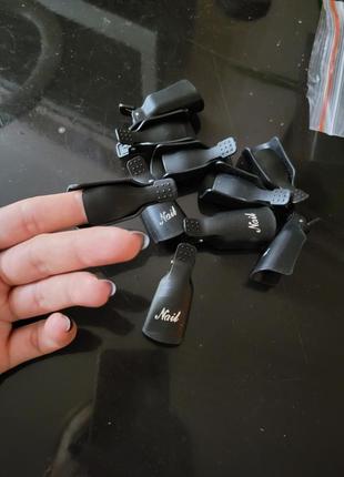 Кліпси для зняття гель лаку набір3 фото