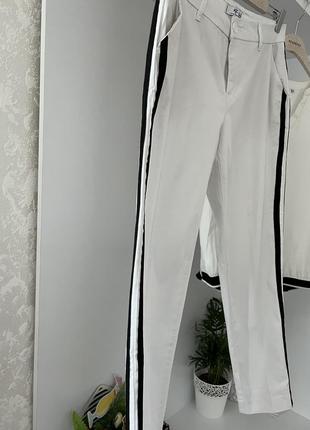 Крутые белые штаны брюки с лампасами asos3 фото