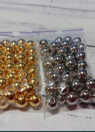 Набор бусины гальваника. диаметр 8 мм