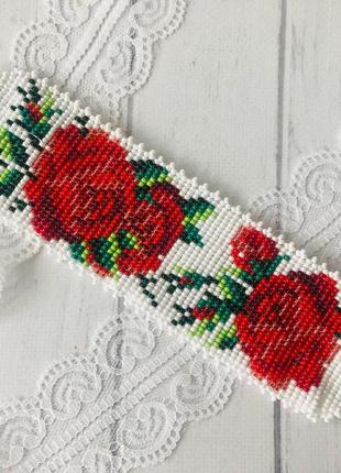 Широкі браслети із бісеру 2