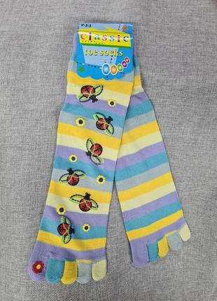Шкарпетки з пальцями дитячі жіночі , яскраві кольорові шкарпетки жіночі дитячі , шкарпетки пальці
