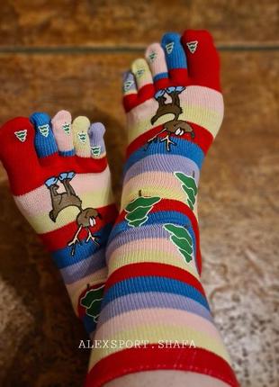 Шкарпетки з пальцями дитячі жіночі , яскраві кольорові шкарпетки жіночі дитячі , шкарпетки пальці2 фото