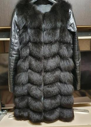 2в1 шуба жилетка писец m колір шоколад