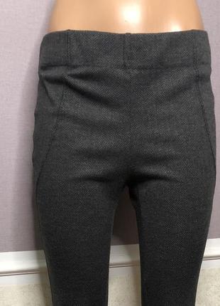 Теплые мягкие серые брюки леггинсы morgan1 фото