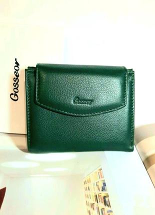 Гаманець портмоне середнiй розмiр практичний  зi  шкіри  gosseor