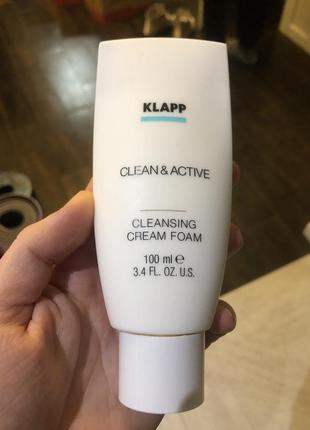 Klapp clean & active cleansing cream foam - базова очищаюча крем-пінка