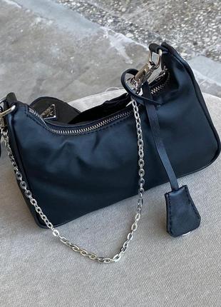Шикарна, трендова чорна жіноча сумочка4 фото