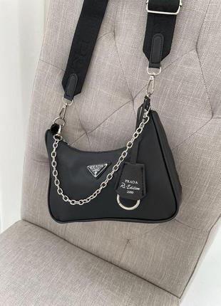 Шикарна, трендова чорна жіноча сумочка2 фото
