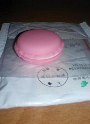 Міні-шкатулка для перстнів, sd карт, таблеток, сережок, страз, намистин / макарун рожевий1 фото
