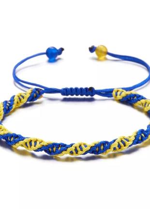 Патриотичные браслеты, желто-голубой браслет 💛💙1 фото