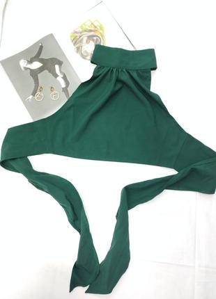 Зеленый топ блузка на завязках shein2 фото