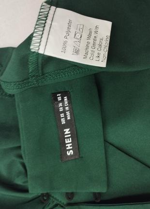 Зеленый топ блузка на завязках shein4 фото