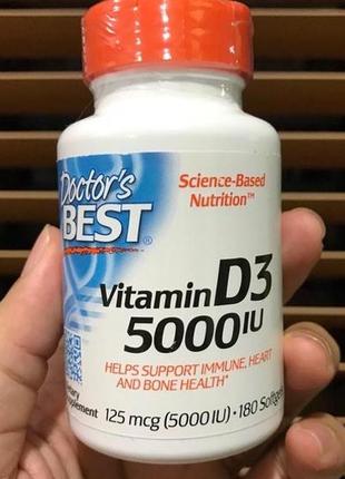 Витамин д3 5000 ме, 180 и 360 капсул, сша, doctor best витамин d33 фото