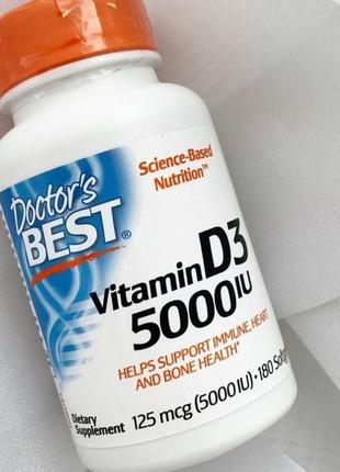 Витамин д3 5000 ме, 180 и 360 капсул, сша, doctor best витамин d34 фото