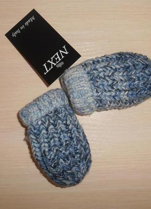 Теплые рукавички, варежки, перчатки next 1-2 года, 80-92 см, оригинал